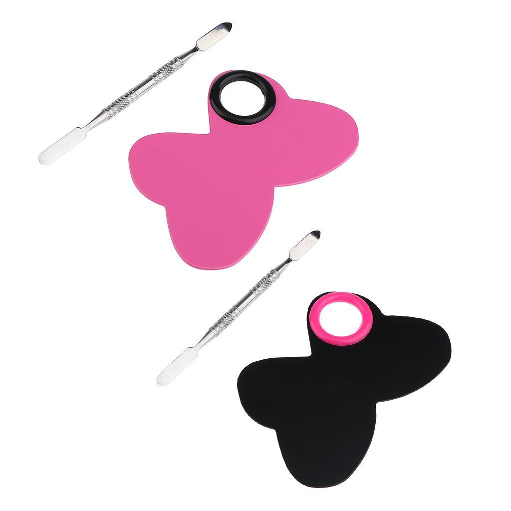Cosmetic Makeup Mixing Blending Palette Spatula for Foundation Pigment Pink