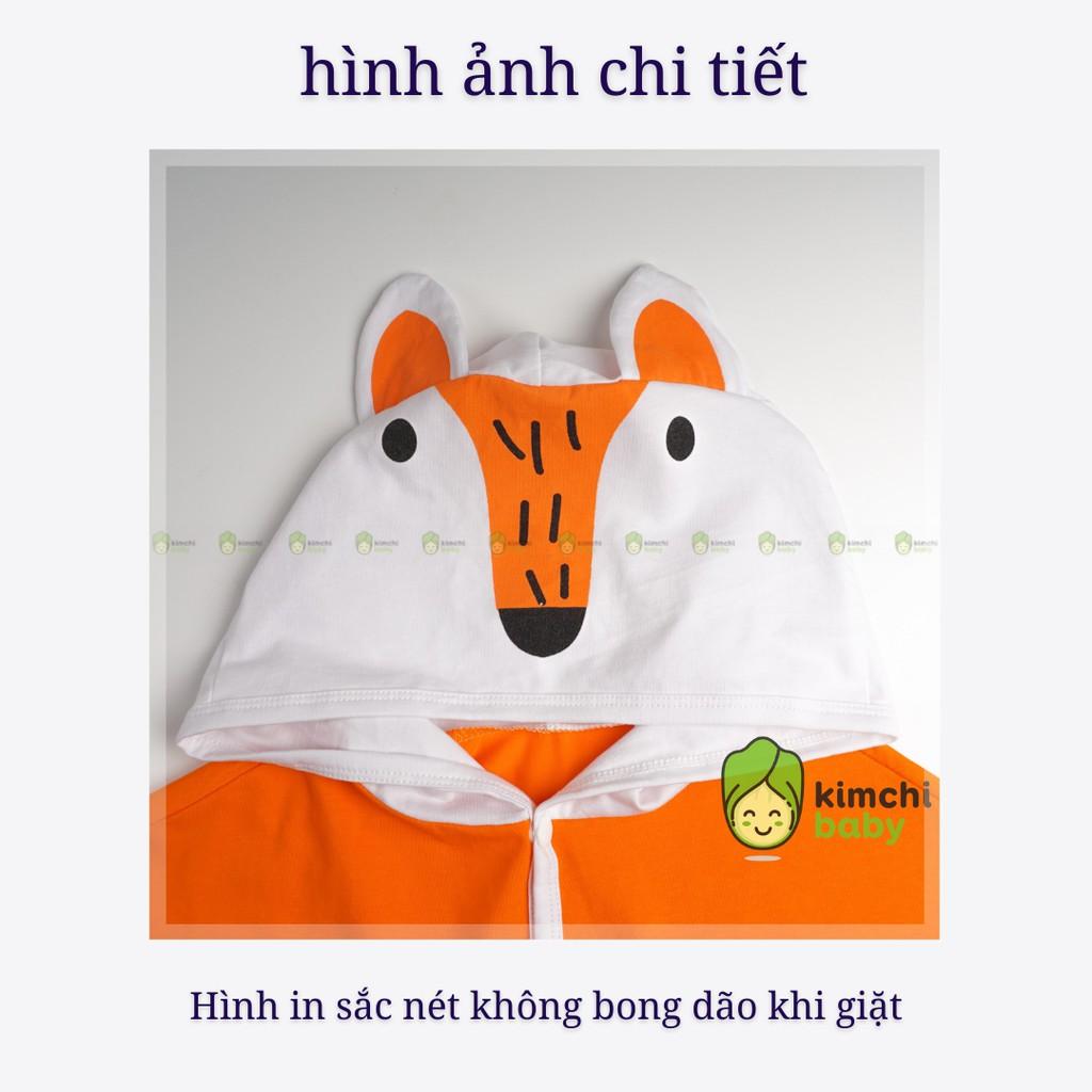 Áo Chống Nắng Cho Bé Trai, Bé Gái Minky Mom Mẫu Cánh Dơi 3D Vải Cotton 100%, Áo Choàng Thú Trẻ Em Mặc Hè MKMAK2101