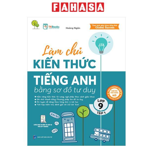 Sách - Làm Chủ Kiến Thức Tiếng Anh Bằng Sơ Đồ Tư Duy Lớp 9 - Tập 1
