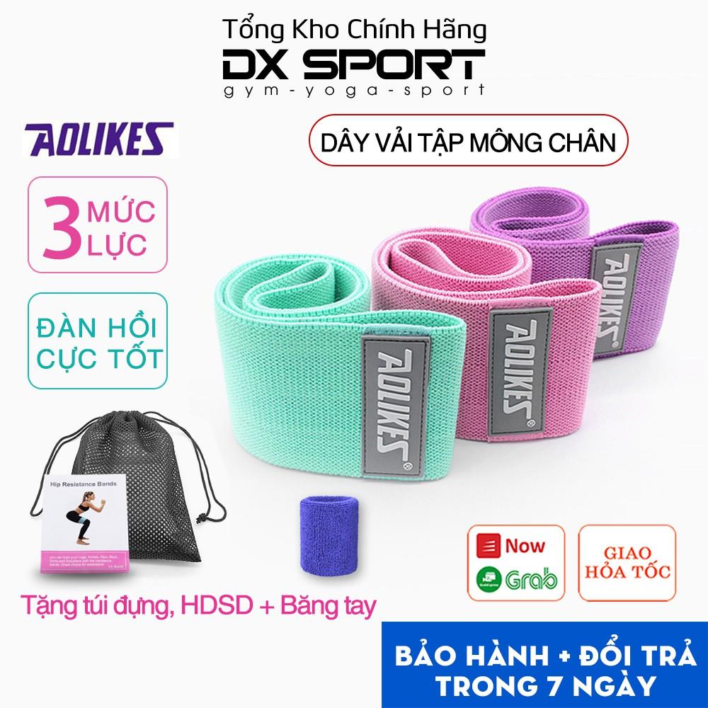 Dây mini band kháng lực tập chân mông , dây thun vải tập gym mini band co giãn cao cấp cho nữ