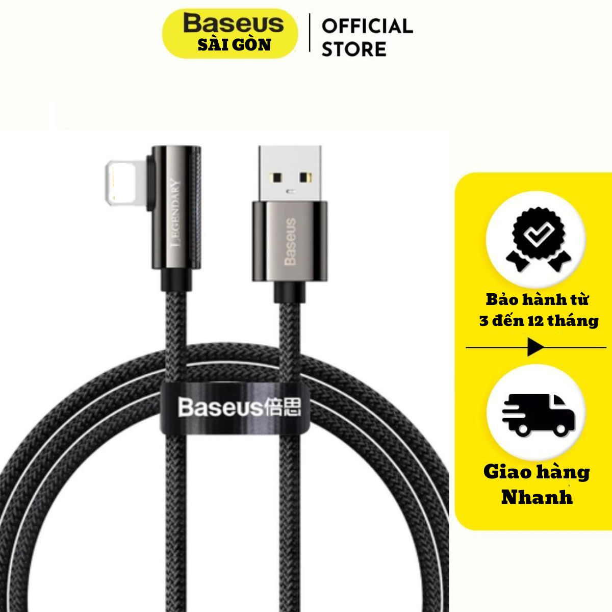 Cáp sạc nhanh siêu bền cho I-phone CATCS baseus legend Series (2.4A, USB to Light-ning)- Hàng chính hãng