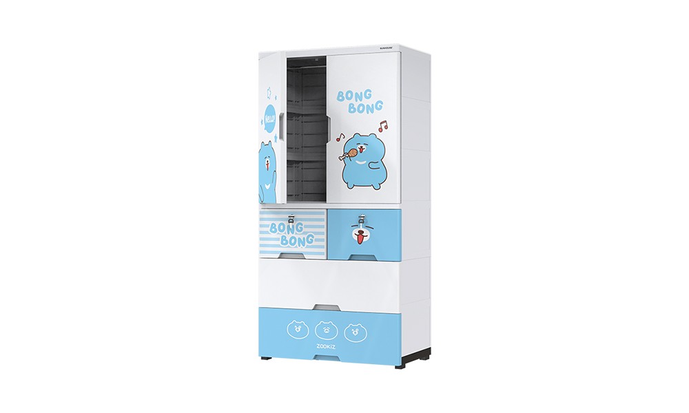Tủ nhựa trẻ em 2 cánh Happy Kids SUNHOUSE KS-CA1400B4 - Hàng chính hãng