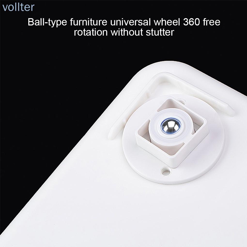 4 Pieces Caster Pulleys 360 Degrees Rotating Box Universal Wheels Low-noise Replacement Container Rollers