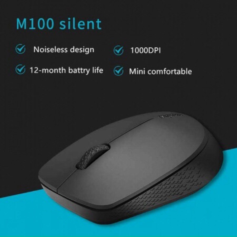 Chuột Không Dây Silent Wireless Và Bluetooth RAPOO M100 - Hàng Chính Hãng