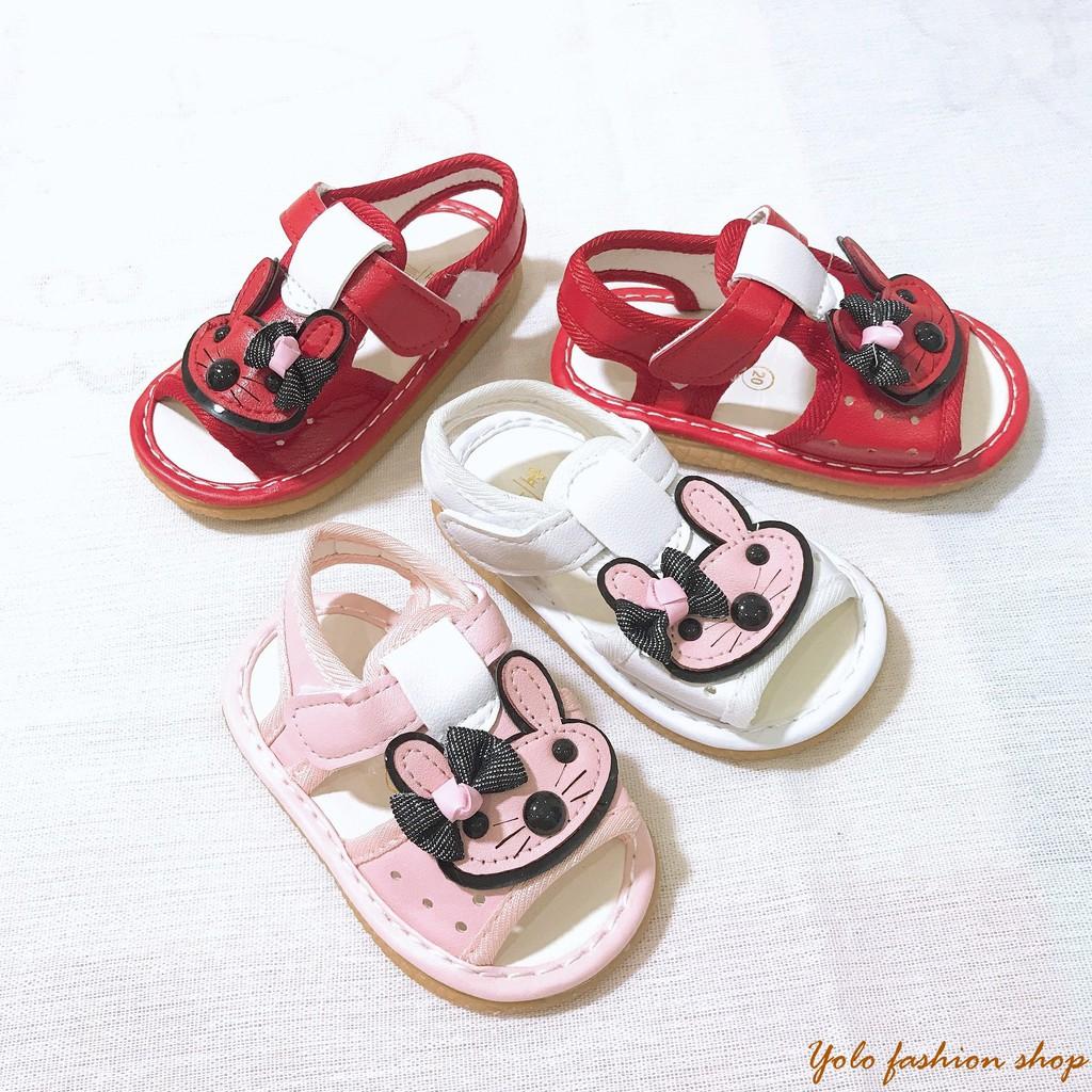 SN6_Giày sandal tập đi cho bé gái hình thỏ siêu dễ thương - Hàng QC cao cấp