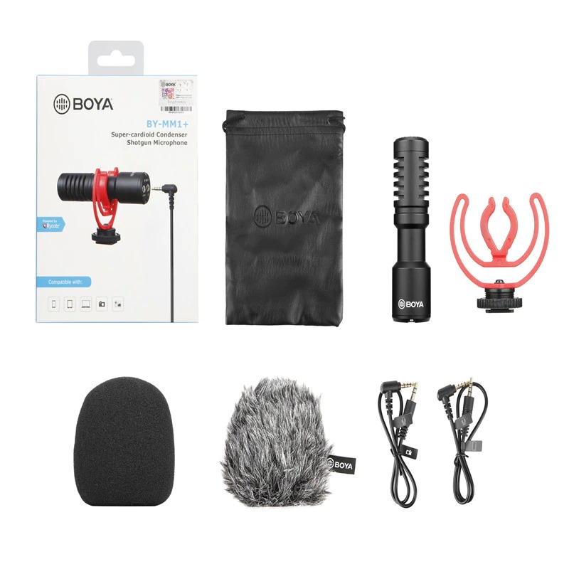 Boya BY-MM1+ (BY-MM1 Plus) - Micro Định Hướng Thu Âm Cho Điện Thoại, Máy Ảnh, DSLR, Máy Tính - Hàng chính hãng