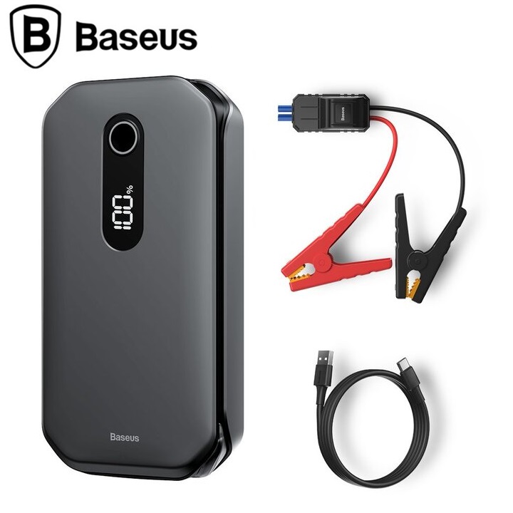 Bộ kích nô acquy kiêm sạc dự phòng 12000mAh Baseus CRJS03-01 - HÀNG CHÍNH HÃNG 