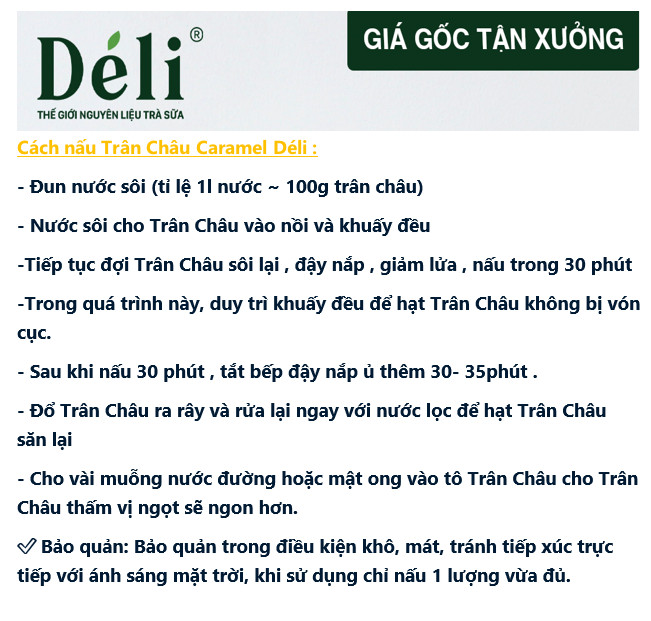 Trân châu caramel Déli 1kg