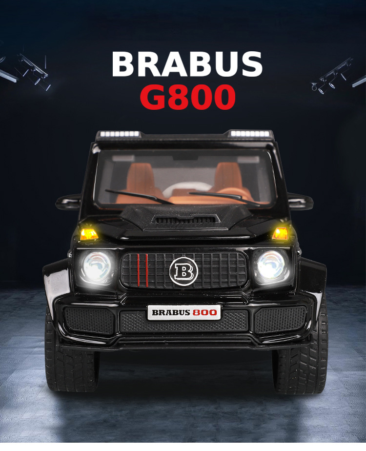 Xe hợp kim tỷ lệ 1:32 Mercedes-Benz Big G-Babos G800 mầu đen + Décor gara sửa chữa - MY66-M5277X ( chọn màu)