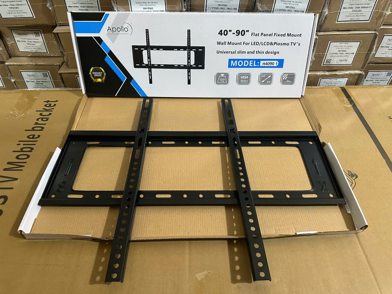 Khung Treo Tivi 40"-90" Tải Trọng 75kg H4090 Hỗ Trợ Tivi Chuẩn VESA 200x400mm Dễ Lắp Đặt Cho Mọi Không Gian - Hàng nhập khẩu