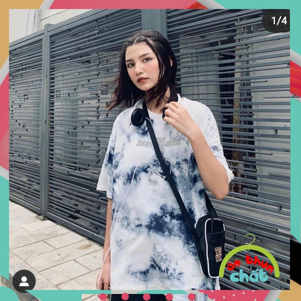 Áo Thun Tay Lỡ Nam Nữ Loang Màu Unisex