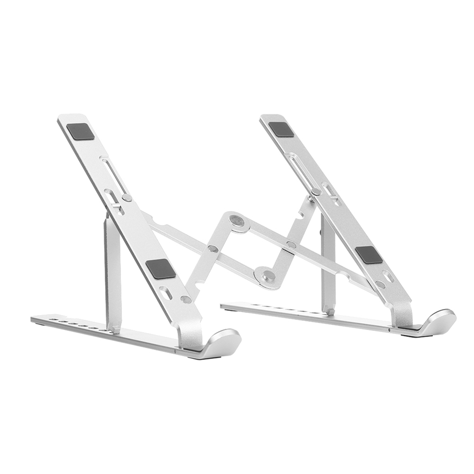 Giá Đỡ Máy Tính Xách Tay Hợp Kim Nhôm Chống Trượt Có Thể Điều Chỉnh 7 Cấp Độ Có Thể Gập Lại, Màu Bạc