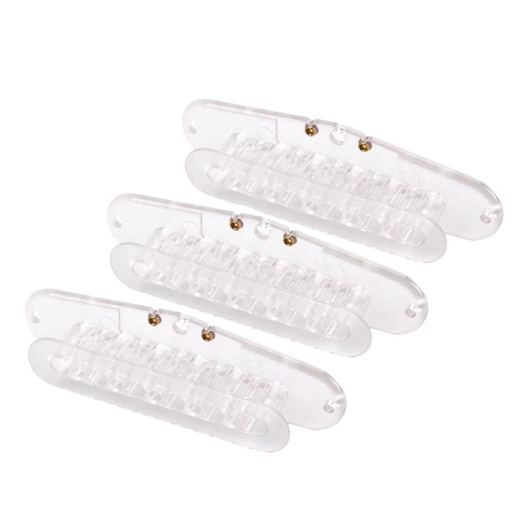 Sunnimix 3 Miếng Nhựa Dẻo Cầu Đơn Cuộn Dây Thu Bobbins 52 Mm Vít Bên Cho 6 Dây Đàn Guitar Điện Phần