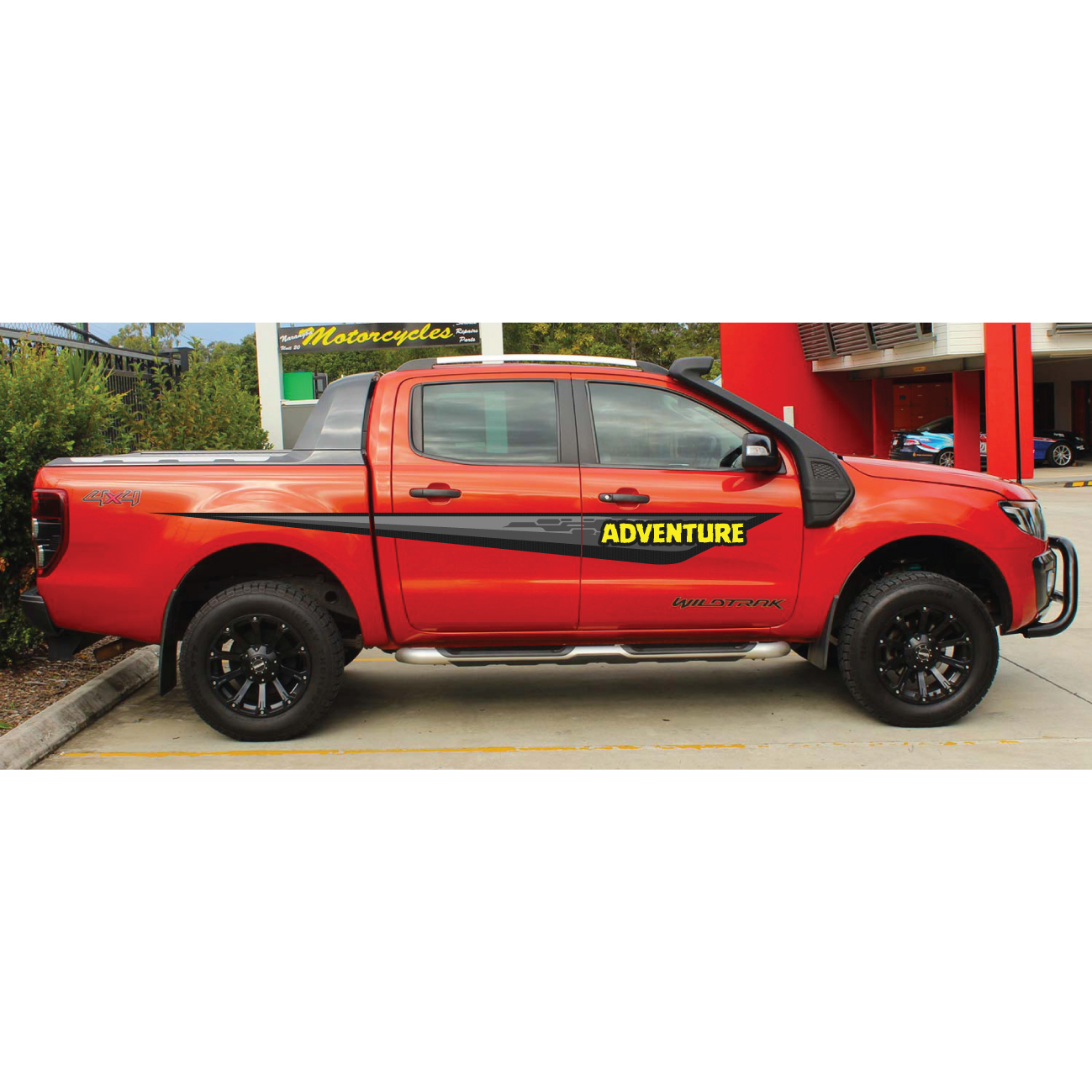 Decal dán cho xe 4 chỗ, tem oto cho xe Toyota Advanture WRAP 13, KT 308x25cm