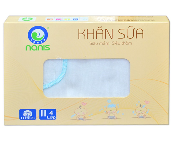 KHĂN SỮA SƠ SINH 4 LỚP 25X30CM