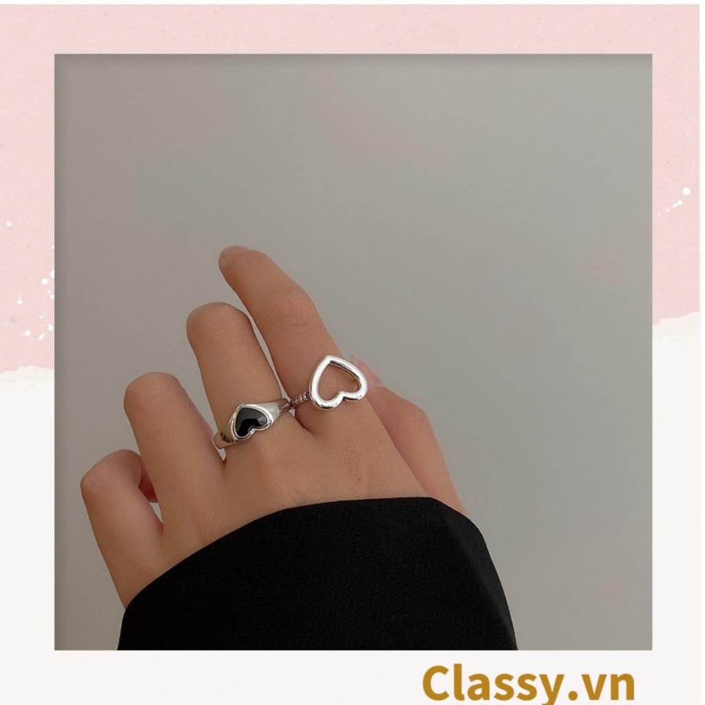 Classy nhẫn hở hình trái tim nhiều mẫu cá tính dễ phối đồ dành cho nữ  PK1394