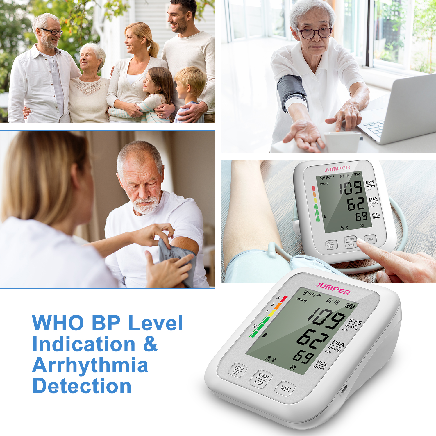 Máy đo huyết áp bắp tay Jumper JPD-HA120 chứng nhận FDA Hoa Kỳ