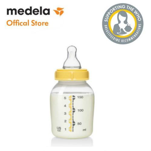 Bình sữa cho bé bú Medela 150ml núm S - Bình kèm núm có nắp chụp