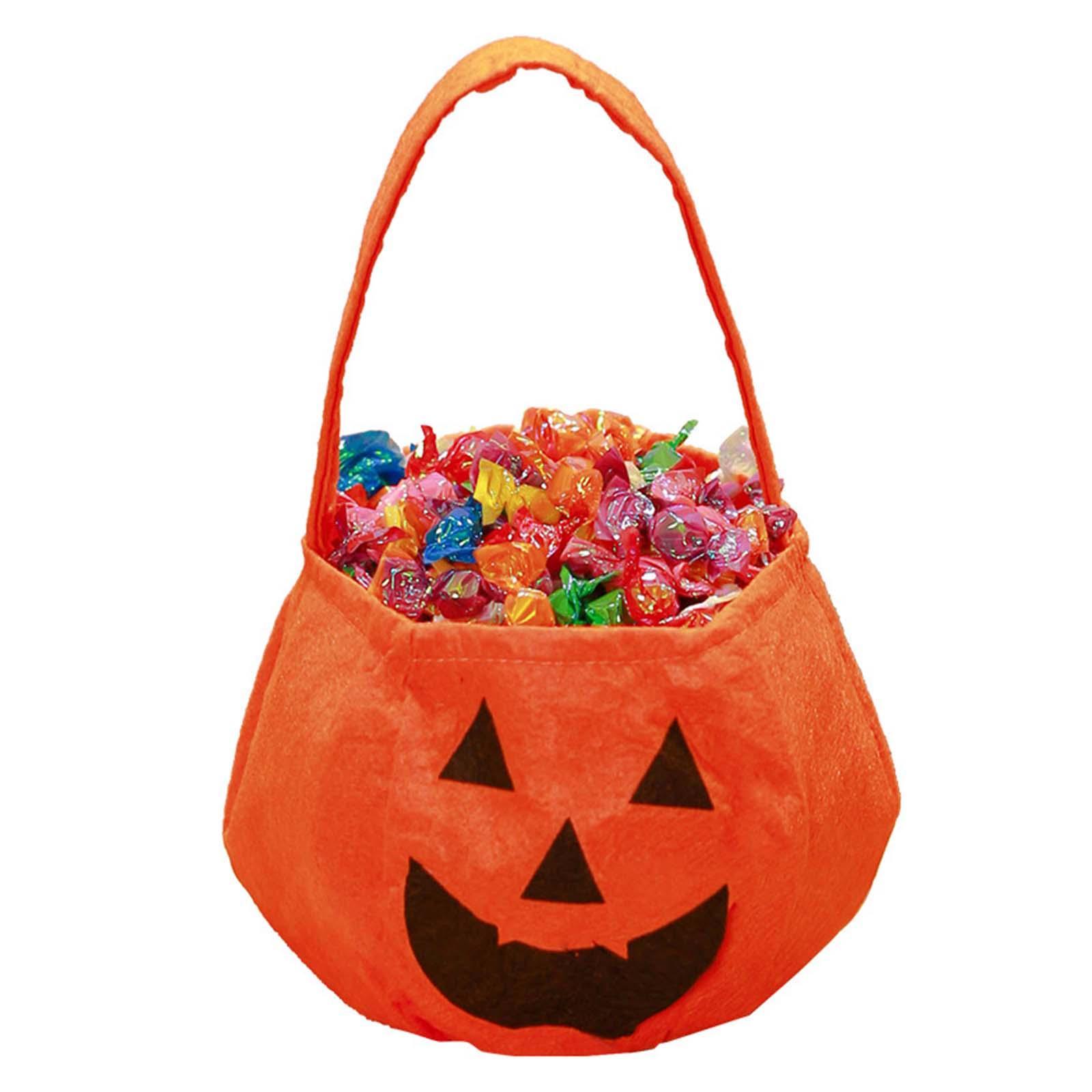 Halloween Pumpkin Bag Gift Bags Candy Tote Bag for Halloween Travel Vacation