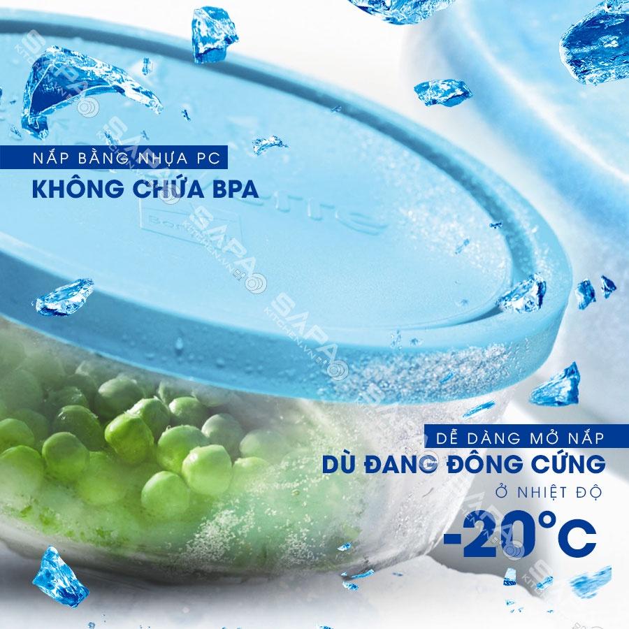 Hộp thuỷ tinh chữ nhật Frigoverre 1100ml chuyên dùng ngăn đông tủ lạnh - Hàng chính hãng