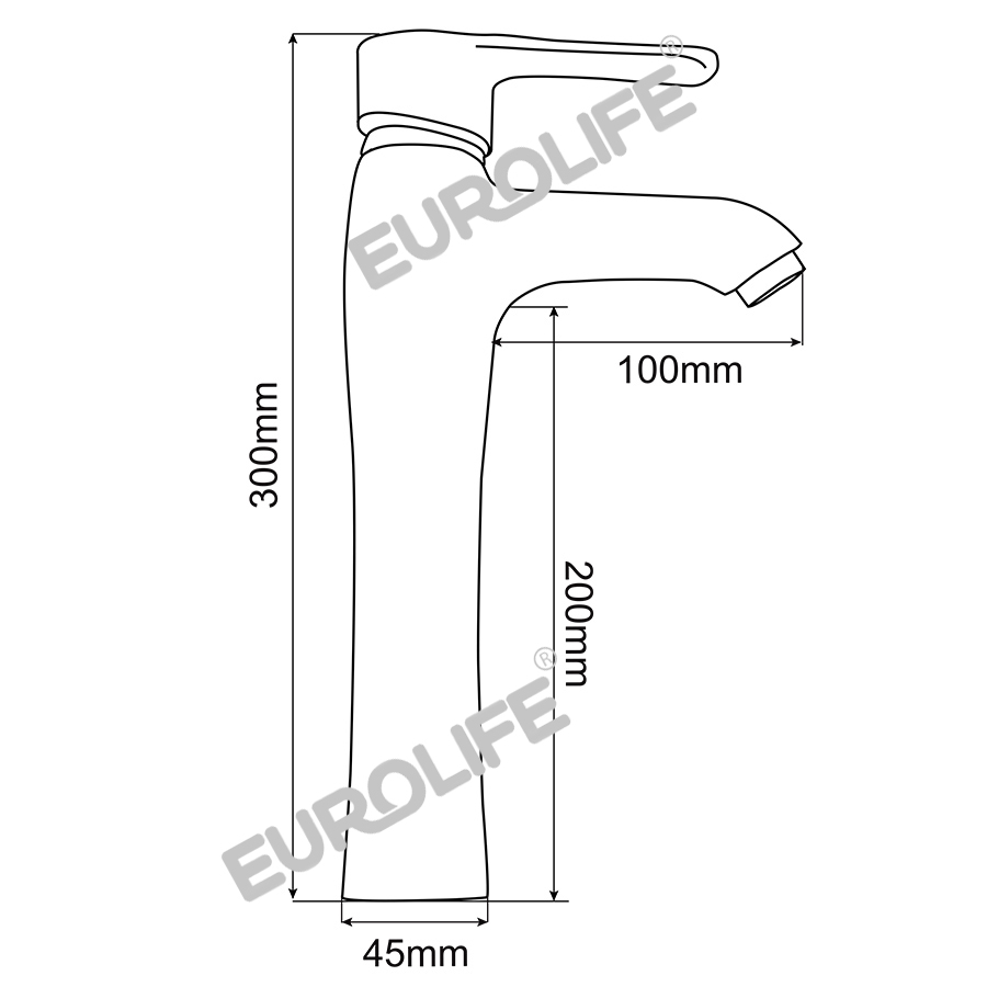 Vòi Lavabo nóng lạnh Đồng mạ Chrome Eurolife EL-D19