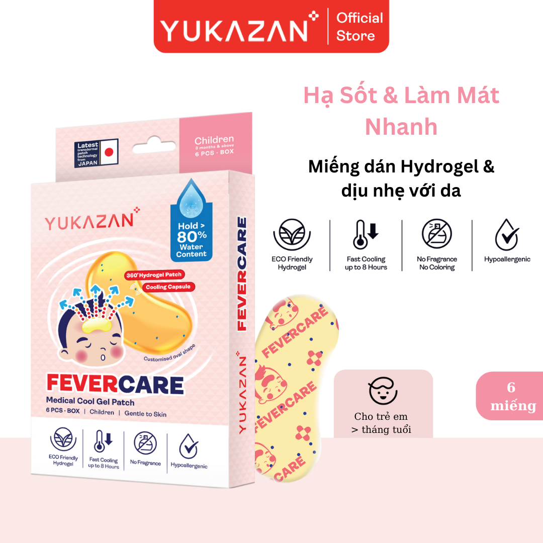 Miếng dán hạ sốt Yukazan cho trẻ em ( 6 miếng)