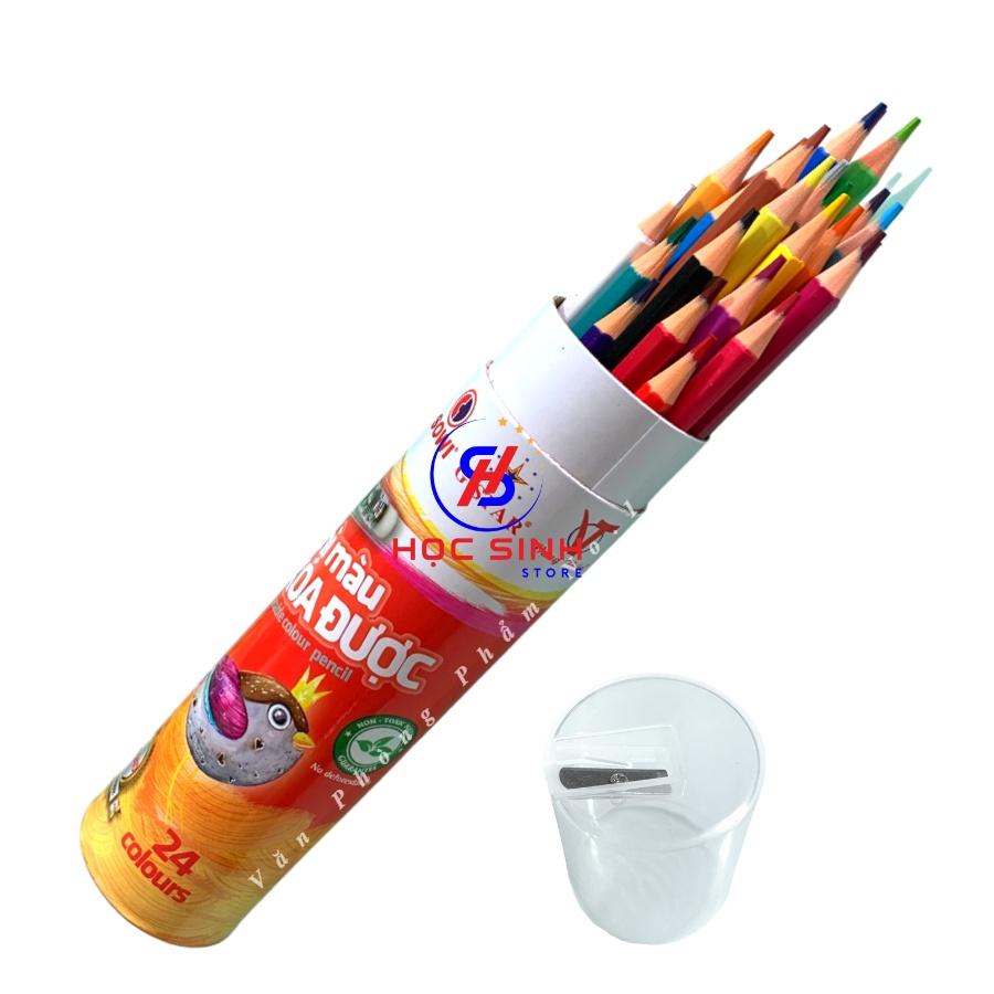 Lon 24 Cây Bút Chì Màu Xóa Được G-Star CP4-24D Thân Dài