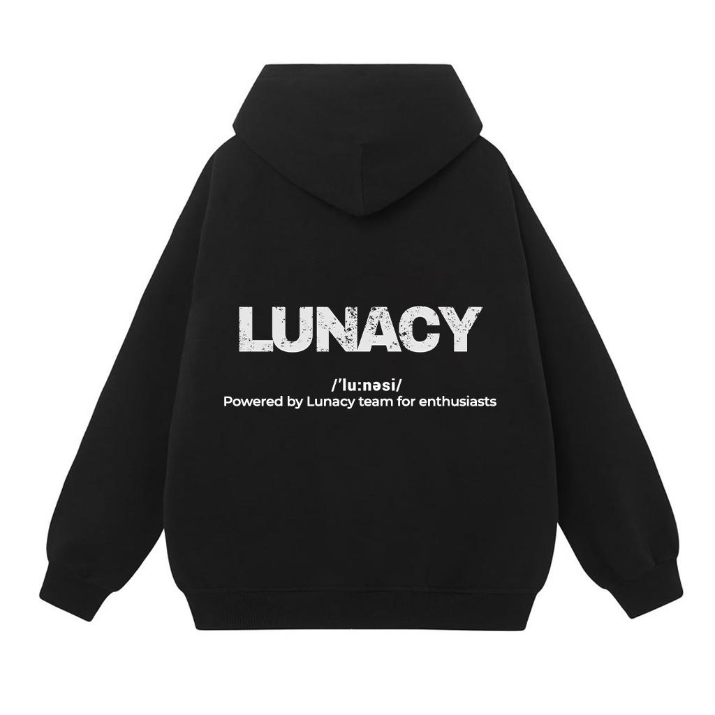 Áo Khoác Hoodie Grunge Lunacy Nỉ Có Mũ Form Rộng LUNA Unisex Nam Nữ LUNACY