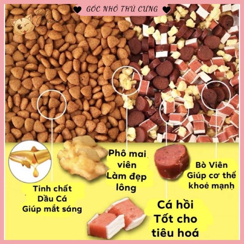 Hạt Captain cho chó mix thịt bò, cá hồi và phomai