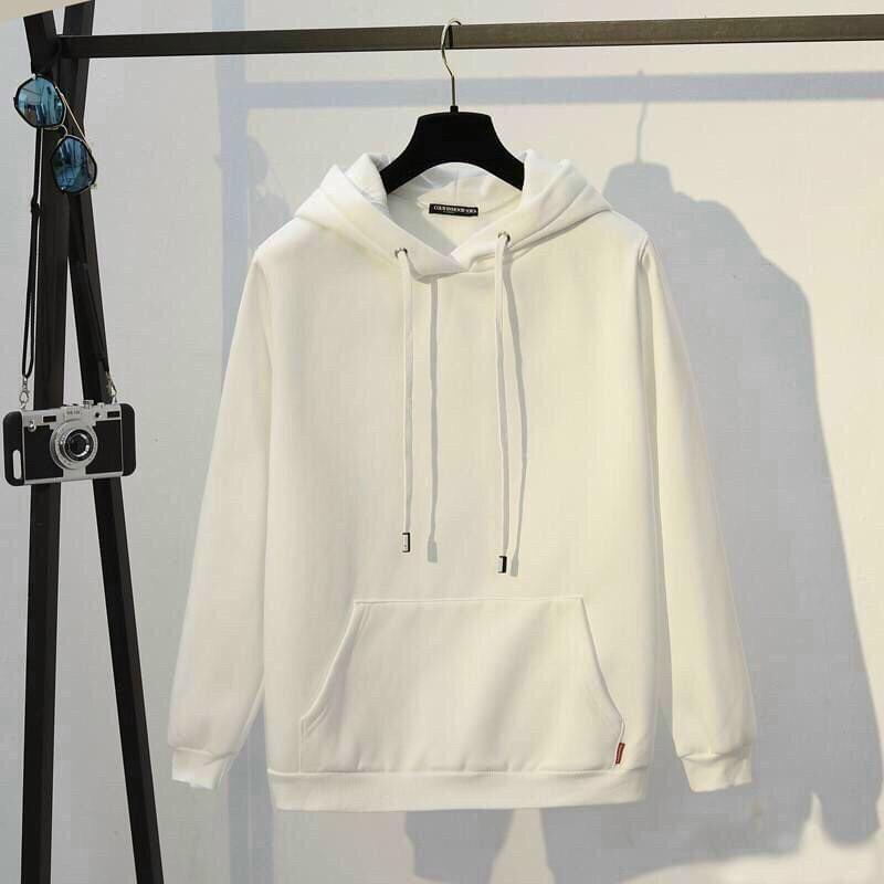 Áo Hoodie Nam Nữ Unisex , Áo nỉ Sweater có Mũ 2 lớp cao cấp chui đầu Form Rộng Chất Liệu Nỉ Bông Trơn Nhiều Màu