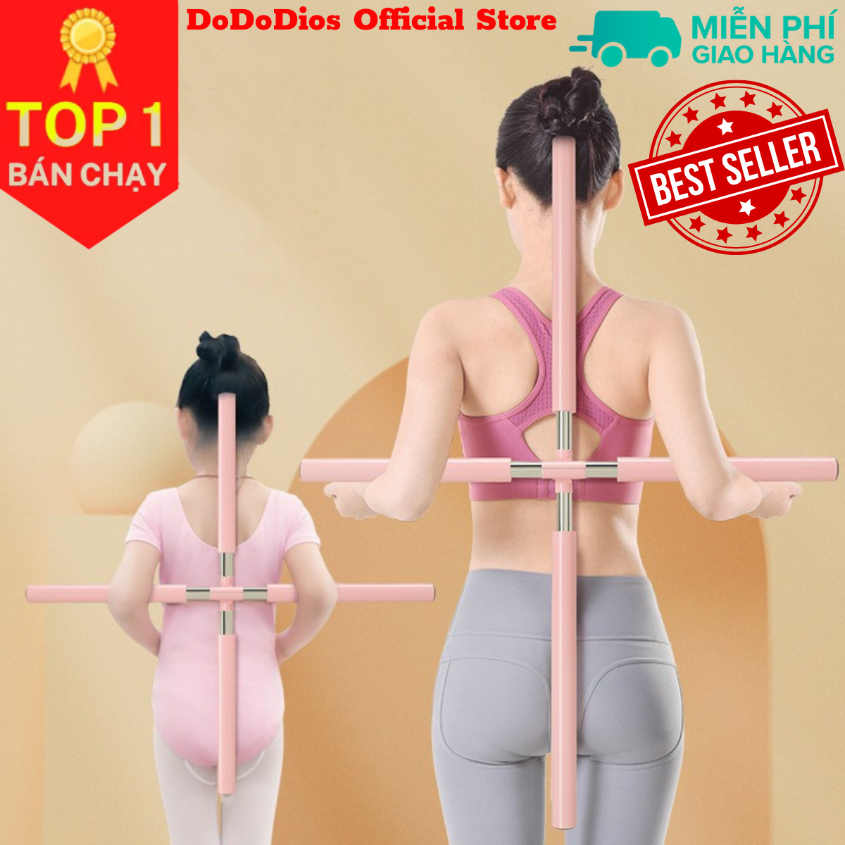 Gậy Tập Lưng, Vai, Chống Gù, Uốn Thẳng Lưng, Gậy Tập Yoga Gậy Chống Gù Lưng Tập Yoga Bằng Thép Không Gỉ, Gậy Tập Yoga Chống Gù Lưng, Mở Vai, Gậy Tập Thể Dục Điều Chỉnh Vai Lưng, Định Hình Lưng Vai - Chính hãng DoDoDios