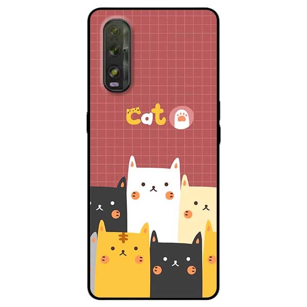 Ốp lưng dành cho Oppo Find X2 mẫu Mèo Nâu