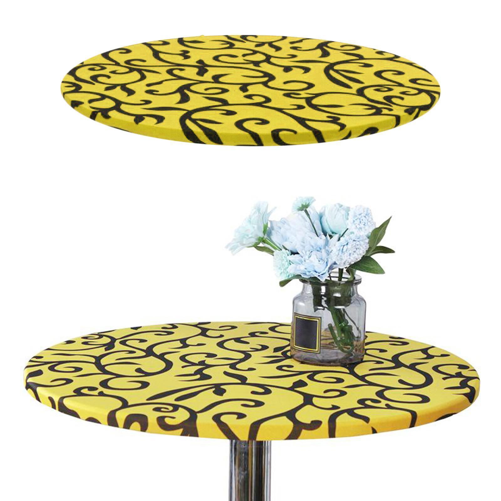 Indoor Outdoor Patio Round Fitted Tablecloth,Elastic Edge Waterproof Cover Red