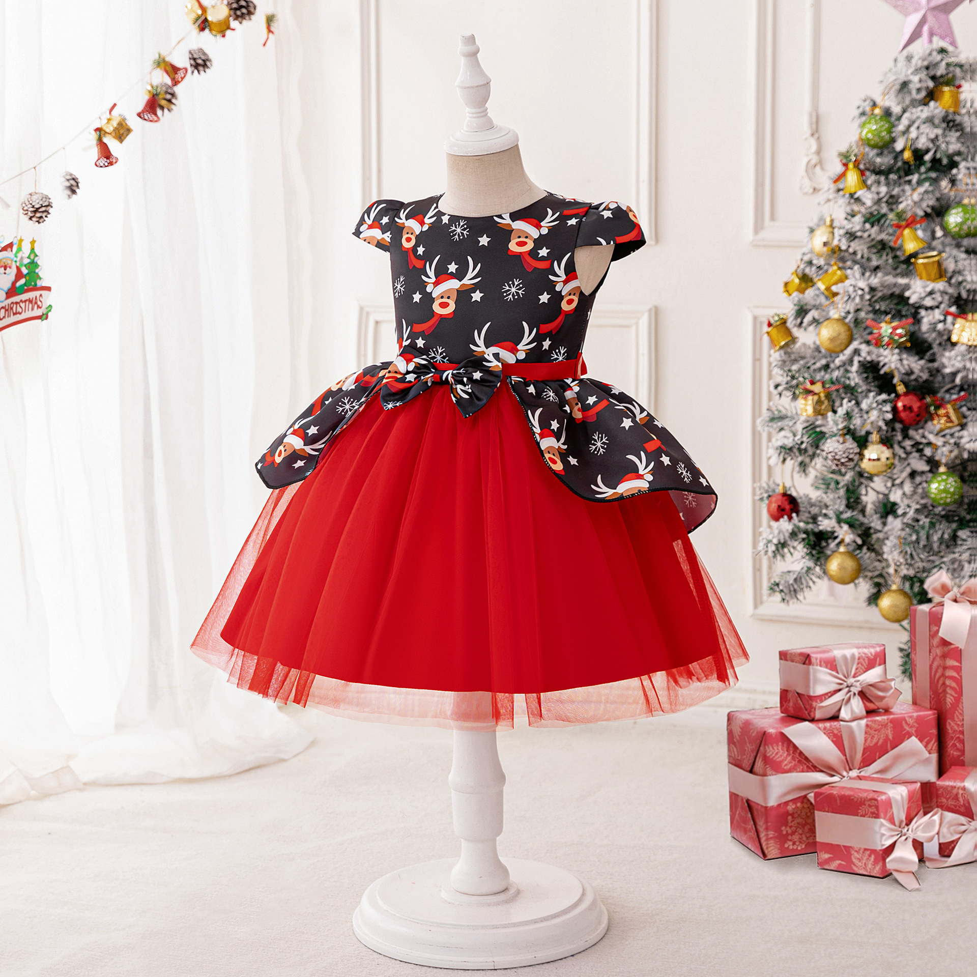 Đầm váy công chúa cho bé gái diện lễ tết noel giáng sinh năm mới