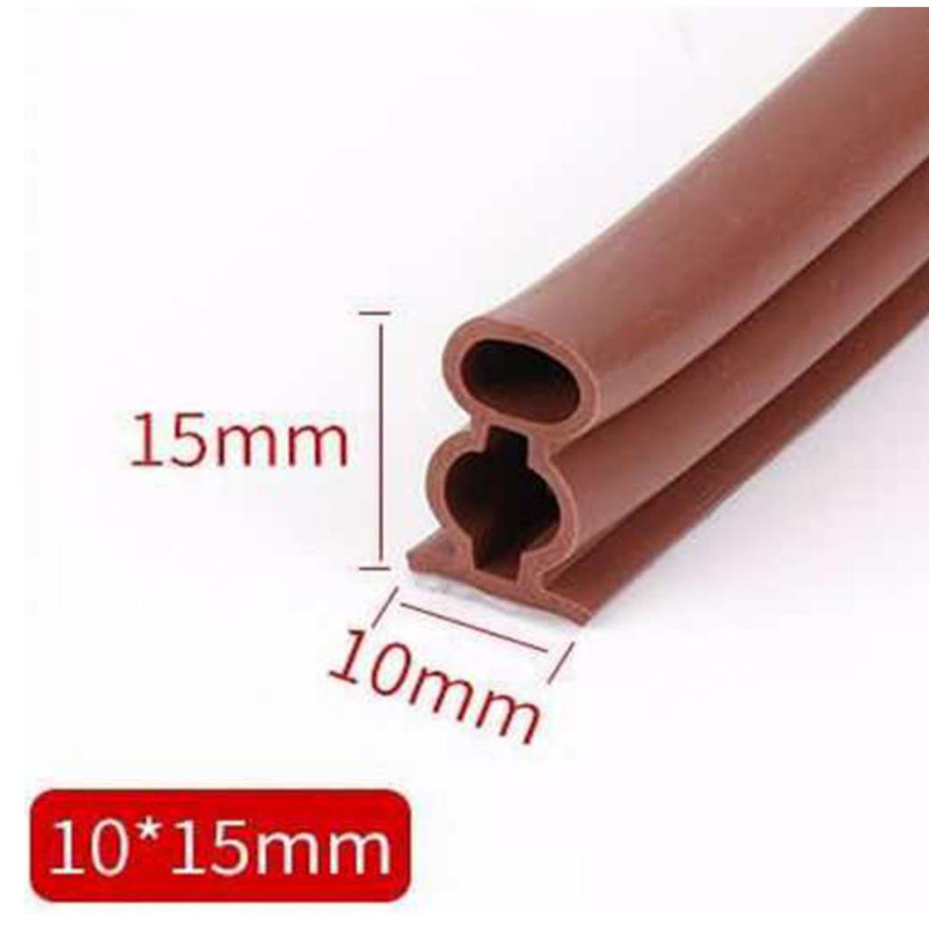 Cuộn 3 mét Gioăng Ron Cách Âm Khung Cửa Màu Nâu Loại 10*6, *8, *10, *12, *15mm