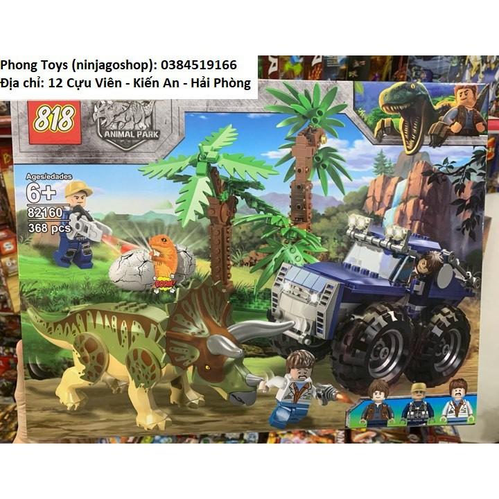 Lắp Ráp xếp hình Jurassic World Dinosaur 82160 : Khủng long tê giác tấn công 368 mảnh