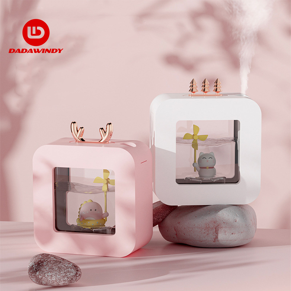 Máy Phun Sương Tạo Ẩm Không Khí 450Ml Dễ Thương Không Dây Sạc USB Tinh Dầu Hương Thơm Khuếch Tán Với Màu Sắc Ánh Sáng Cho Văn Phòng Nhà Xe Ô Tô