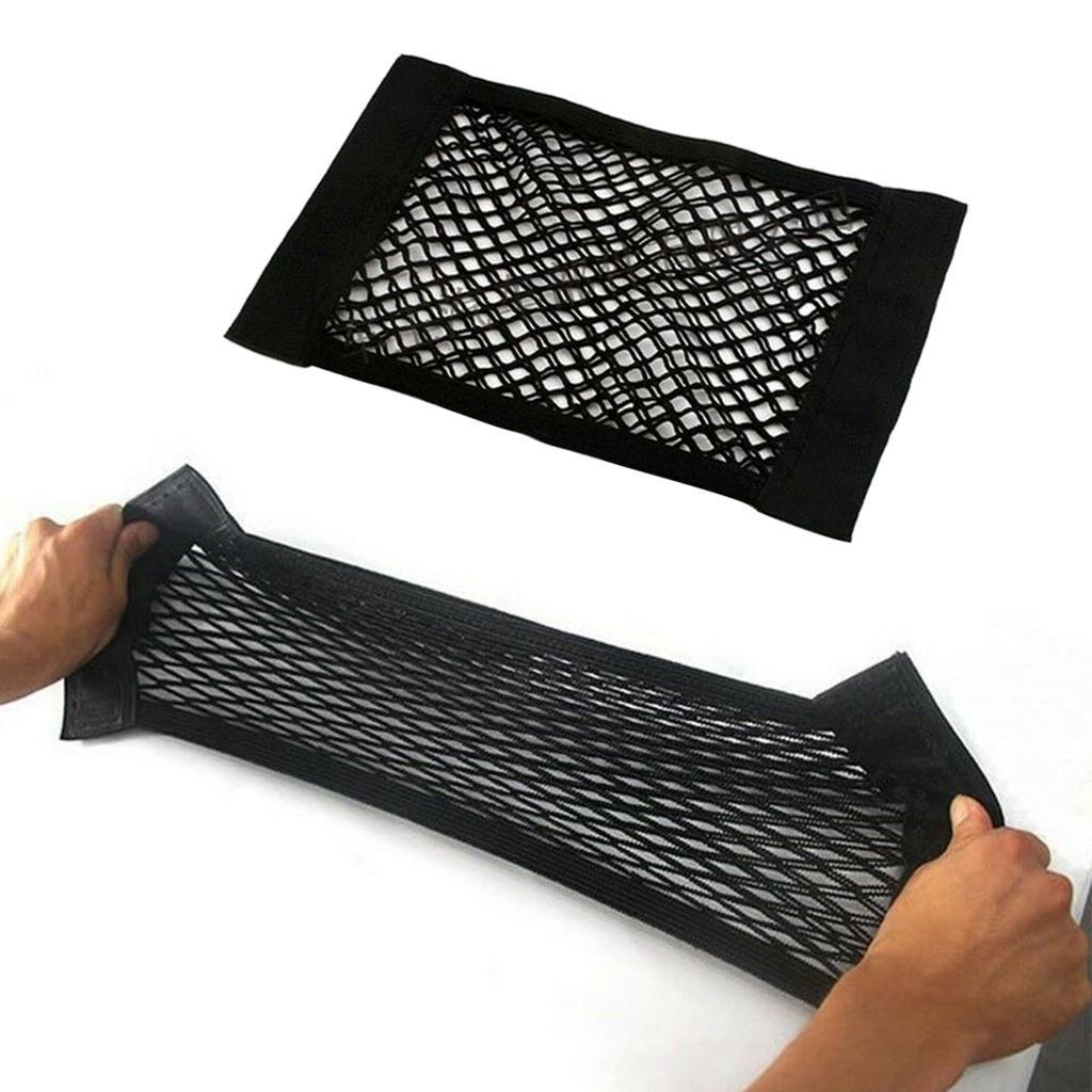 3x Car Seat Organizer Storage Bag Elastic Mesh Net Pocket, for Auto Vehicle Van