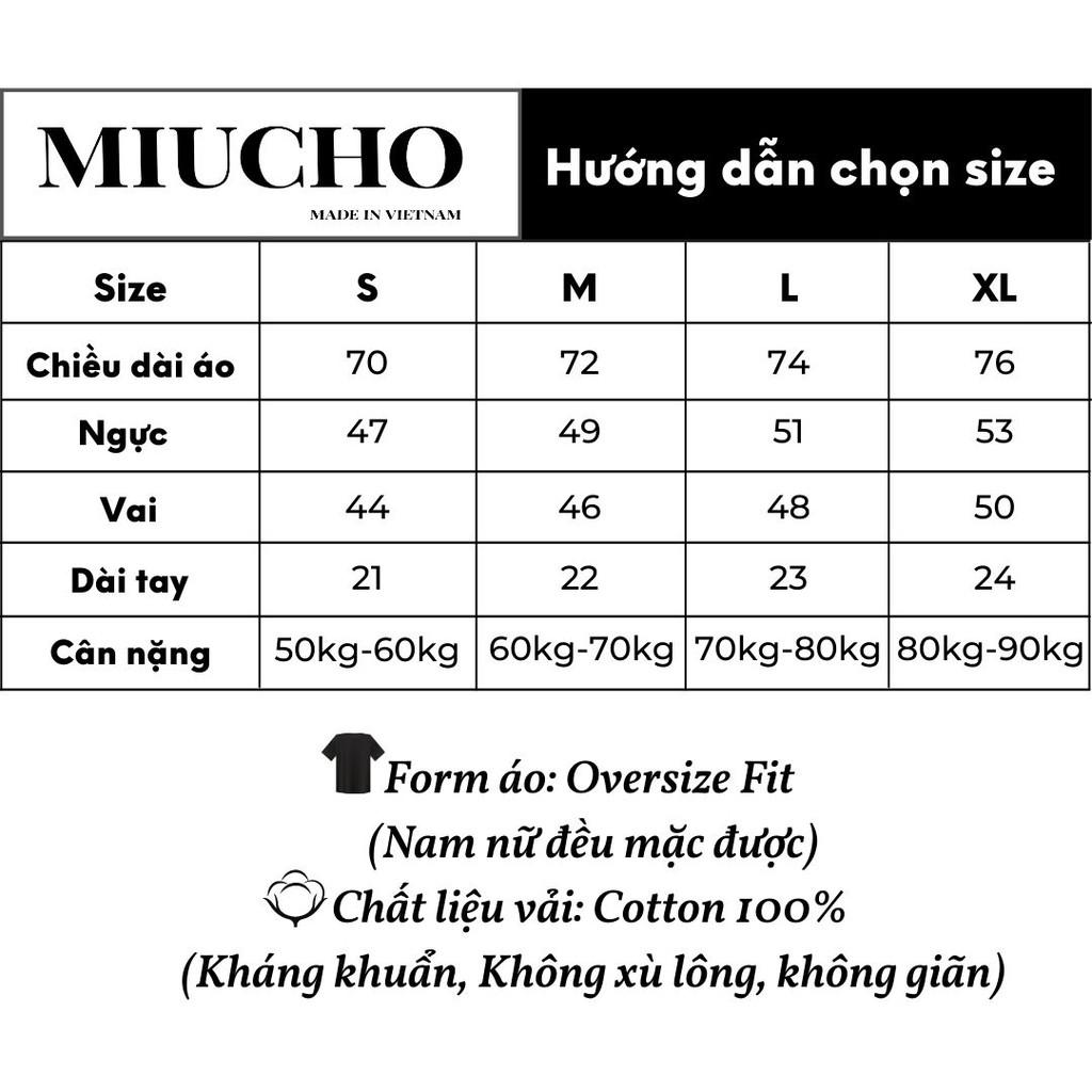 Áo thun nữ form rộng tay lỡ AT037, áo phông vải cotton co giản, dày dặn form unisex cao cấp in hình hoạt tiết Miucho