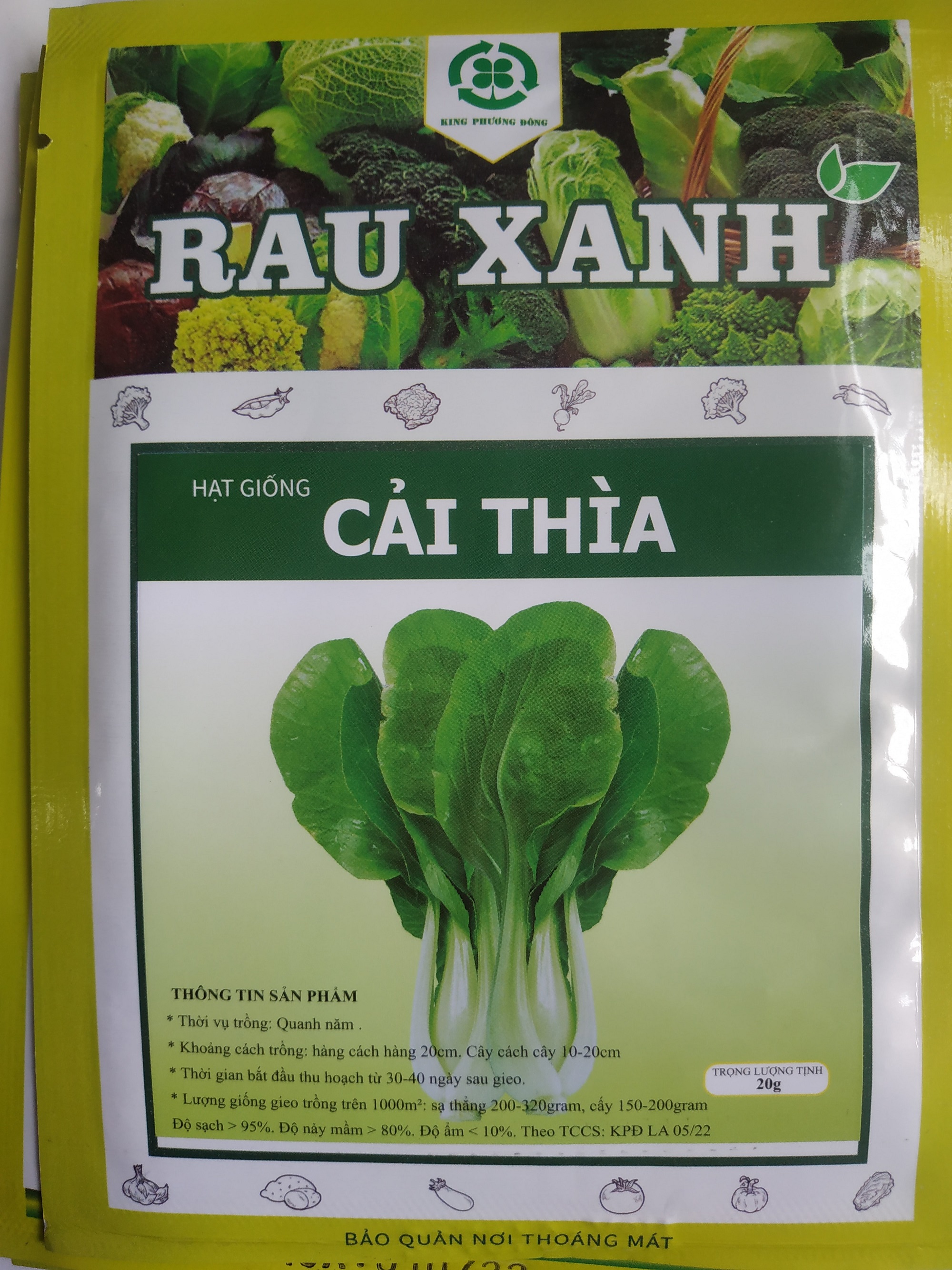 Hạt giống CẢI THÌA - gói 20 gram
