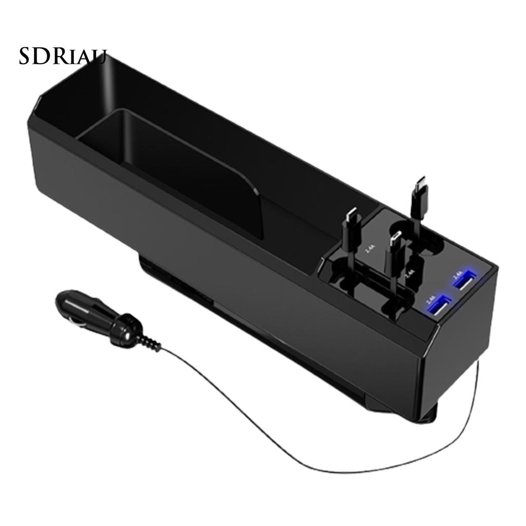 Set 2 Khay Đựng Đồ Đa Năng Gắn Khe Ghế Ngồi Xe Ô Tô