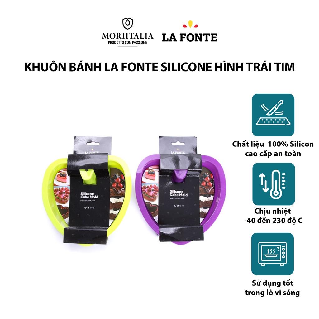 Khuôn bánh La Fonte silicone hình trái tim 19x20x4.5 cm YY20383