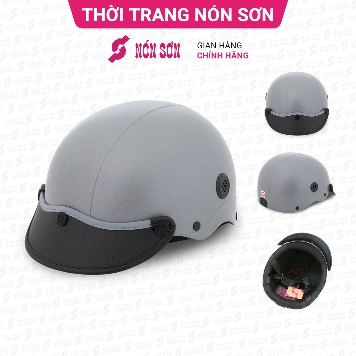 ƯU ĐÃI - Mũ bảo hiểm lỗ thông gió NÓN SƠN chính hãng ATG-XM186