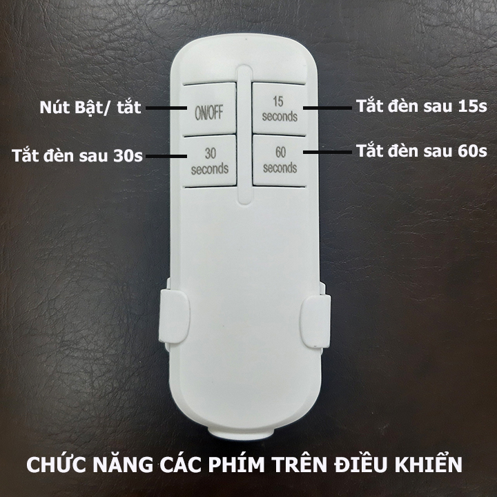 ĐUI ĐÈN ĐIỀU KHIỂN TỪ XA E27 MÀU TRẮNG CÓ HẸN GIỜ TẮT