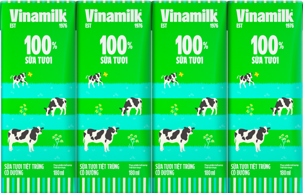 Thùng 48 Hộp Sữa Tươi Tiệt Trùng Vinamilk 100% Có Đường