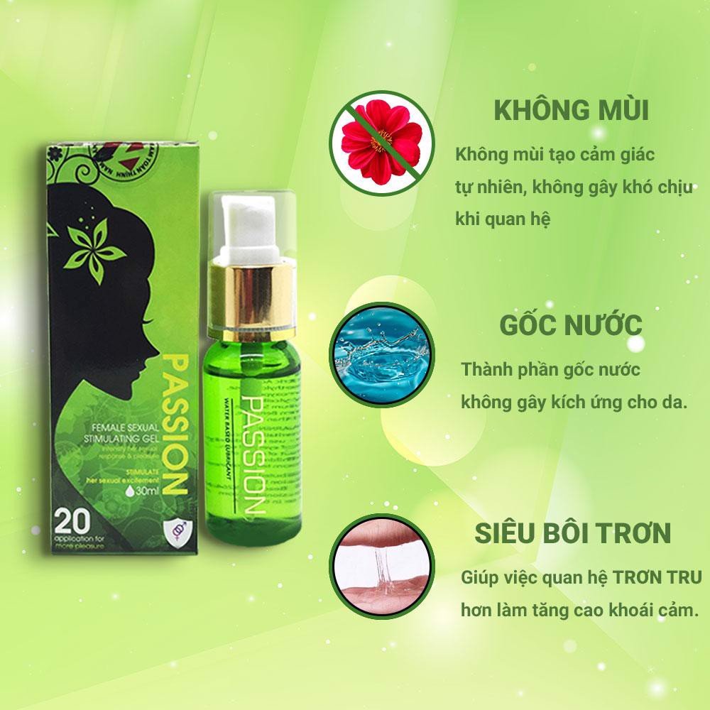 Gel bôi trơn massage nữ - Passion tặng kèm