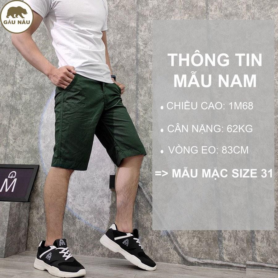 Quần short kaki nam GN182 [ có video ] màu chuẩn đẹp Gấu Nâu