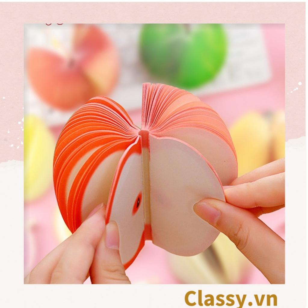 Giấy ghi chú Classy Post-It hình trái cây táo, lê, đào sáng tạo, dễ thương PK476