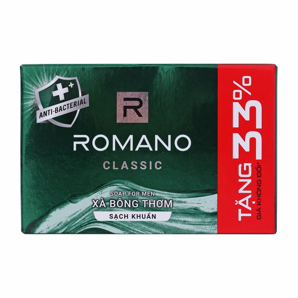 Xà Bông Cục Sạch Khuẩn Romano Classic 90G