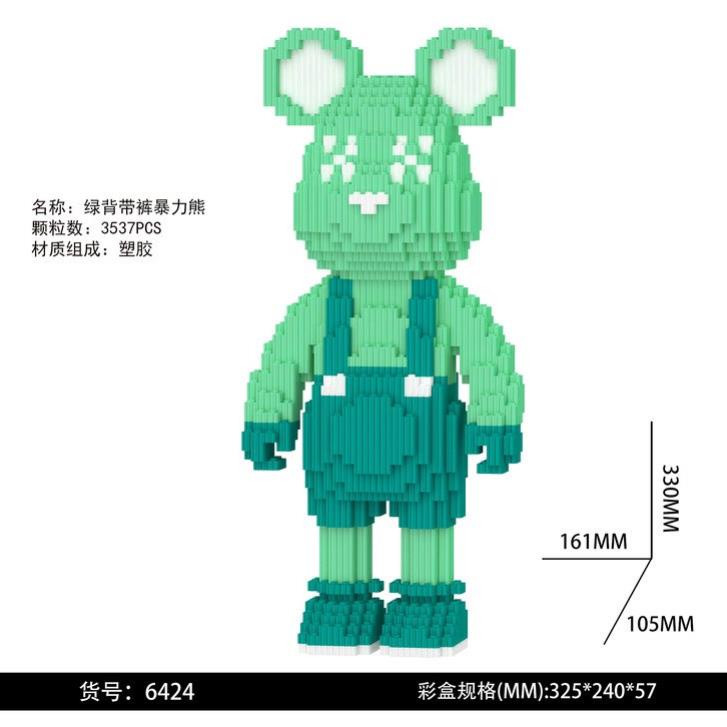 Đồ chơi lắp ráp, mô hình lắp ráp gấu Bearbrick size 33-35cm nhiều màu (tặng kèm búa)  *** Nhận lắp sẵn